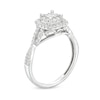 Thumbnail Image 2 of 1/2 CT. T.W. Cushion Multi-Diamond Twist Split Shank Ring in 10K White Gold