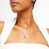 Thumbnail Image 2 of 1/15 CT. T.W. Diamond Motherly Love Dog Pendant in Sterling Silver and 10K Rose Gold