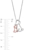 Thumbnail Image 3 of 1/15 CT. T.W. Diamond Motherly Love Dog Pendant in Sterling Silver and 10K Rose Gold