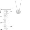Thumbnail Image 3 of 1/4 CT. T.W. Diamond Halo Frame Pendant in 10K White Gold