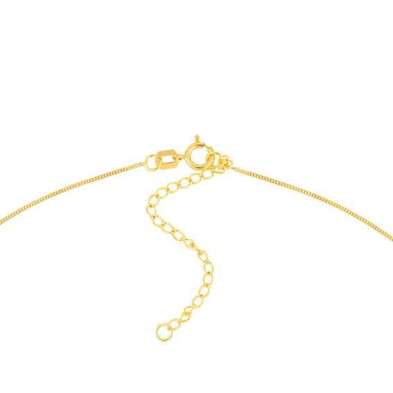 Child's Adjustable 0.7mm Curb Chain Necklace in Solid 14K Gold - 15"