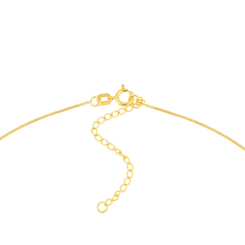 Main Image 2 of Child's Adjustable 0.7mm Curb Chain Necklace in Solid 14K Gold - 15"