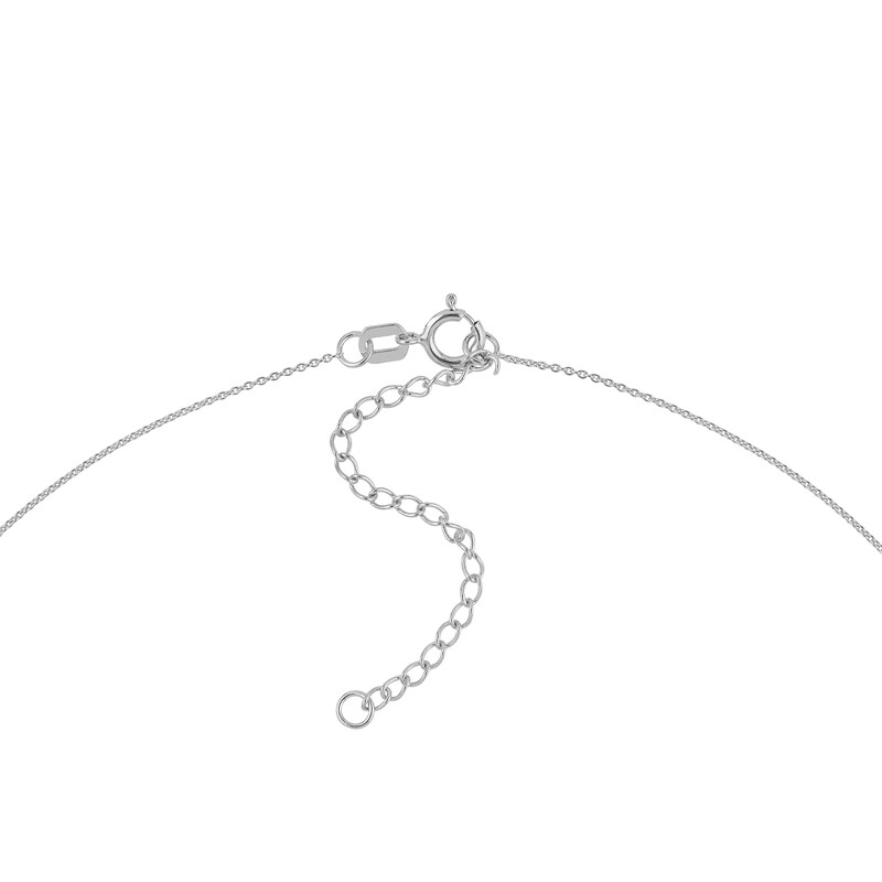 Main Image 2 of Child's Adjustable 0.7mm Cable Chain Necklace in Solid 14K White Gold - 15"