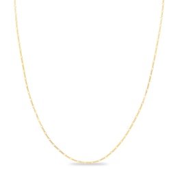Child's Adjustable 1.28mm Figaro Chain Necklace in Solid 14K Gold - 15"