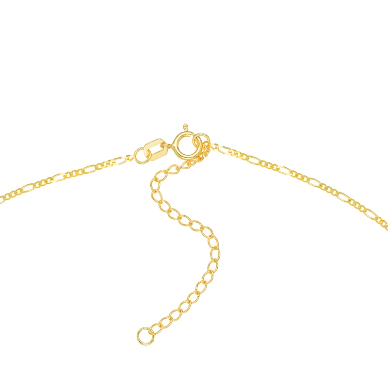 Child's Adjustable 1.28mm Solid Figaro Chain Necklace in 14K Gold - 15"