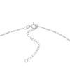 Thumbnail Image 2 of Child's Adjustable 1.28mm Figaro Chain Necklace in Solid 14K White Gold - 15"