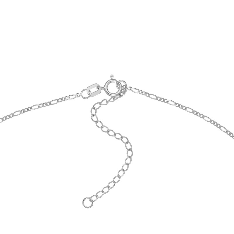 Main Image 2 of Child's Adjustable 1.28mm Figaro Chain Necklace in Solid 14K White Gold - 15"