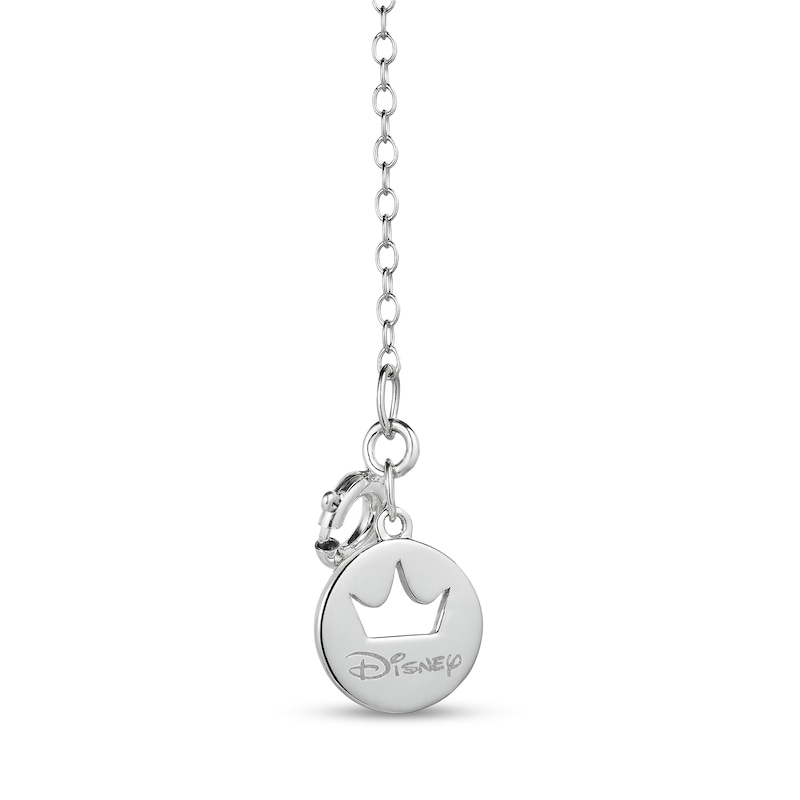 Enchanted Disney Belle 1/5 CT. T.W. Diamond Ornate Medallion Pendant in Sterling Silver and 10K Rose Gold