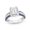 Thumbnail Image 1 of TRUE Lab-Grown Diamonds by Vera Wang Love 2-1/4 CT. T.W. Engagement Ring with Blue Sapphire Borders in 14K White Gold
