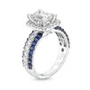 Thumbnail Image 3 of TRUE Lab-Grown Diamonds by Vera Wang Love 2-1/4 CT. T.W. Engagement Ring with Blue Sapphire Borders in 14K White Gold