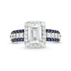 Thumbnail Image 4 of TRUE Lab-Grown Diamonds by Vera Wang Love 2-1/4 CT. T.W. Engagement Ring with Blue Sapphire Borders in 14K White Gold