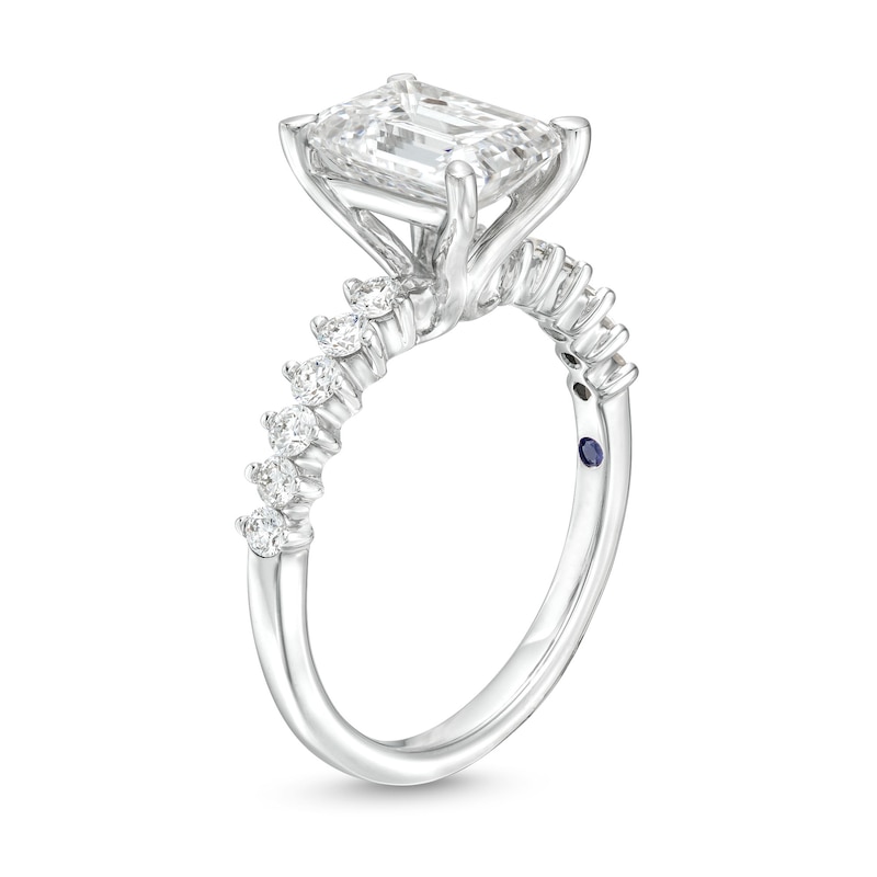 Main Image 3 of Vera Wang Love Collection 2-1/3 CT. T.W. Emerald-Cut Certified Lab-Grown Diamond Engagement Ring in 14K White Gold (F/VS2)