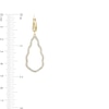 Thumbnail Image 2 of Glitter Cloud Drop Earrings in 14K Gold
