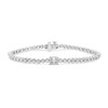 Thumbnail Image 1 of 2-1/2 CT. T.W. Princess Multi-Diamond Tennis-Style Bracelet in 10K White Gold