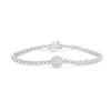 Thumbnail Image 1 of 2-1/2 CT. T.W. Multi-Diamond Frame Tennis-Style Bracelet in 10K White Gold