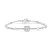Thumbnail Image 1 of 2-1/2 CT. T.W. Princess Multi-Diamond and Sideways Marquise Station Bracelet in 10K White Gold