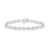 Thumbnail Image 1 of 3 CT. T.W. Multi-Diamond Alternating Shapes Bracelet in 10K White Gold