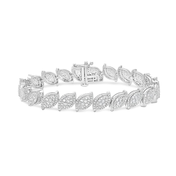 3 CT. T.w. Marquise Multi-Diamond Vintage-Style Line Bracelet in 10K White Gold