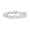 Thumbnail Image 1 of 5 CT. T.W. Pear and Round Multi-Diamond Frame Alternating Bracelet in 10K White Gold