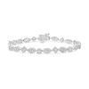 Thumbnail Image 1 of 3 CT. T.W. Multi-Diamond Alternating Shapes Bracelet in 10K White Gold