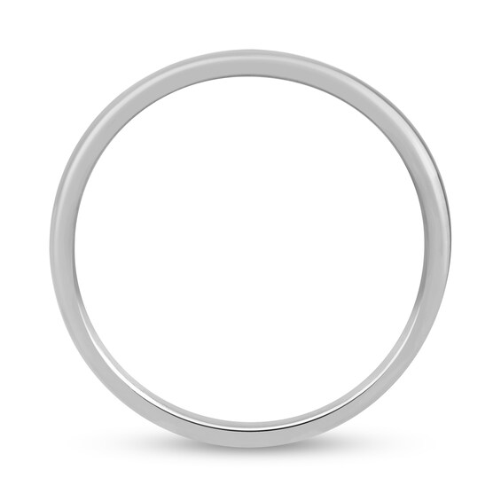 1/20 CT. T.w. Diamond Center Groove Wedding Band in 10K White Gold