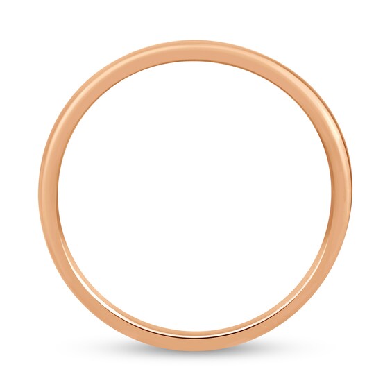 1/20 CT. T.w. Diamond Center Groove Wedding Band in 10K Rose Gold