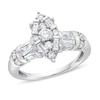 Thumbnail Image 1 of 1 CT. T.W. Marquise Multi-Diamond Engagement Ring in 14K White Gold