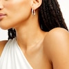Thumbnail Image 2 of 20.0mm Double Row Glitter Inside-Out Hoop Earrings in Hollow 14K Gold