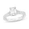 Thumbnail Image 1 of Vera Wang Love Collection Certified Emerald-Cut Center Diamond 1-1/2 CT. T.W. Engagement Ring in 14K White Gold (I/SI2)
