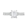 Thumbnail Image 4 of Vera Wang Love Collection Certified Emerald-Cut Center Diamond 1-1/2 CT. T.W. Engagement Ring in 14K White Gold (I/SI2)