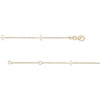 Thumbnail Image 1 of Sideways Cross Station Anklet in 10K Gold - 10"