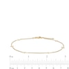 Thumbnail Image 2 of Sideways Cross Station Anklet in 10K Gold - 10"