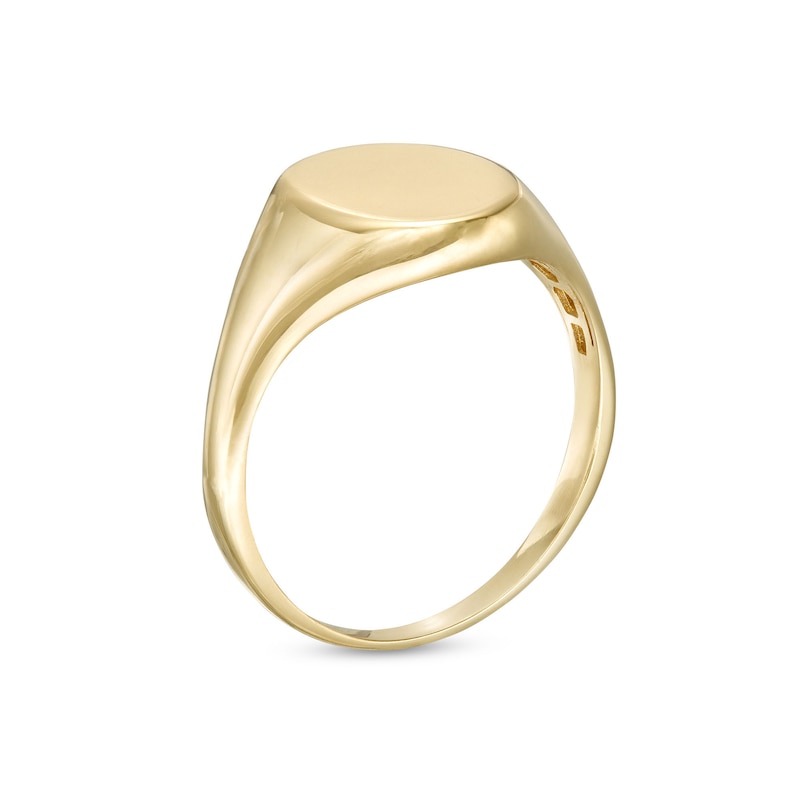 Main Image 3 of Oval Signet Ring in 10K Gold