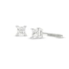 Thumbnail Image 1 of 1/5 CT. T.W. Certified Princess-Cut Diamond Solitaire Stud Earrings in 14K White Gold (J/I1)
