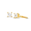 Thumbnail Image 1 of 1/5 CT. T.W. Certified Princess-Cut Diamond Solitaire Stud Earrings in 14K Gold (J/I1)