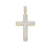 Thumbnail Image 1 of 1-1/2 CT. T.W. Diamond Double Row Cross Charm in 10K Gold
