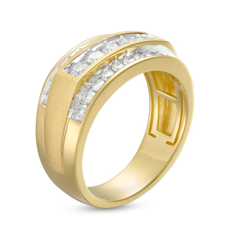 Main Image 3 of 1 CT. T.W. Diamond Raised Five Stone Ring in 10K Gold