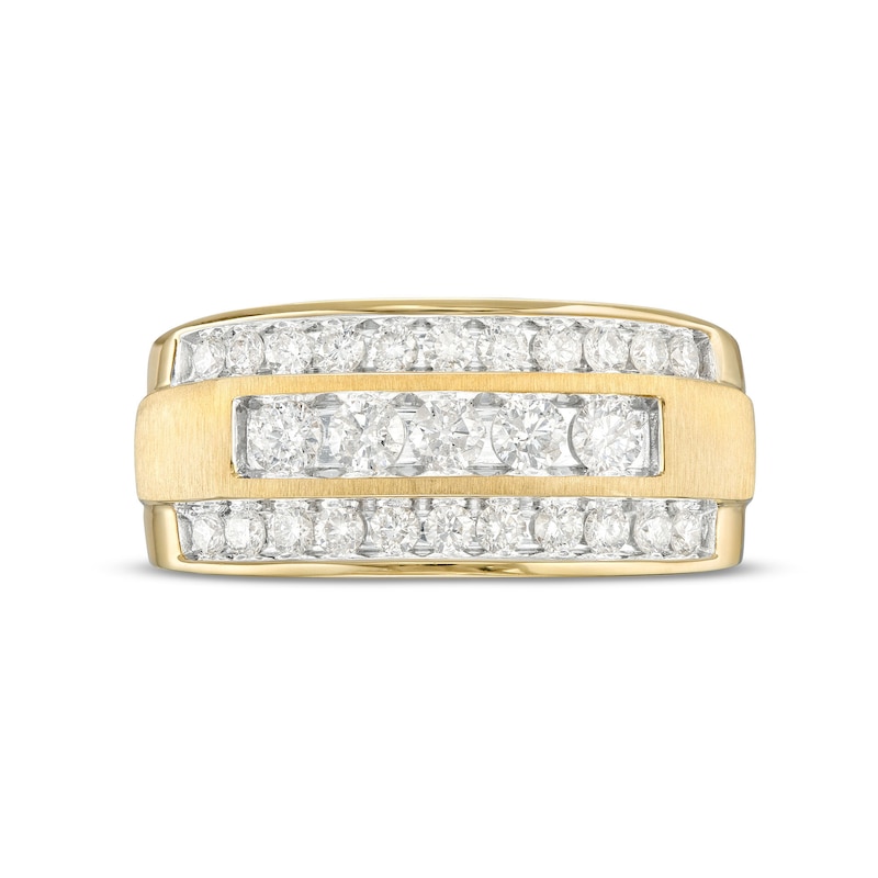 Men's 1 CT. T.W. Diamond Raised Five Stone Ring in 10K Gold