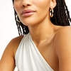 Thumbnail Image 2 of Flat 38.0mm Oval Hoop Earrings in Hollow 14K Gold