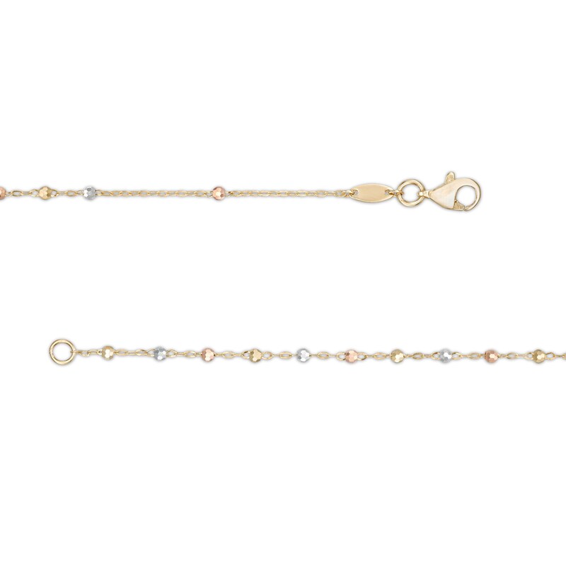 Main Image 3 of Rosary Necklace in 10K Tri-Tone Gold - 20"