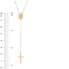 Thumbnail Image 4 of Rosary Necklace in 10K Tri-Tone Gold - 20"