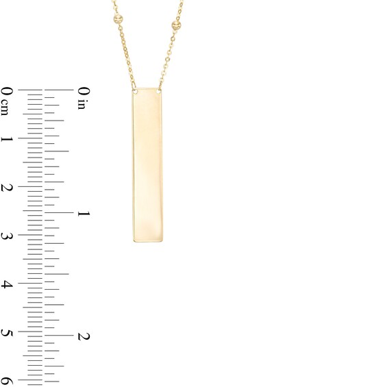 Linear Bar Saturn Chain Necklace in 10K Gold
