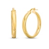 Thumbnail Image 1 of Flat 25.0mm Hoop Earrings in Hollow 14K Gold