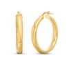 Thumbnail Image 0 of Flat 25.0mm Hoop Earrings in Hollow 14K Gold