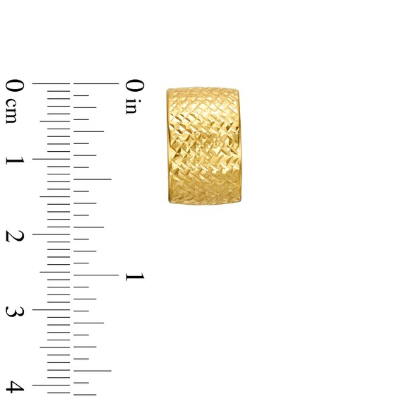 Oro Diamanteâ¢ 10.0mm Diamond-Cut J-Hoop Earrings in 14K Gold