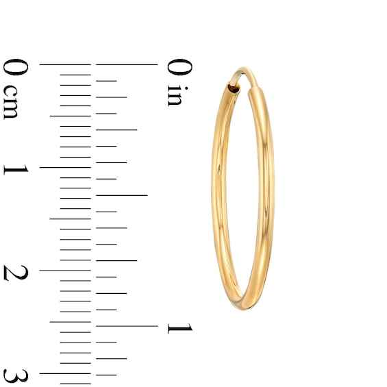 Endless 23.0mm Hoop Earrings in Hollow 14K Gold