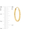 Thumbnail Image 3 of Diamond-Cut Endless 20.0mm Hoop Earrings in Hollow 14K White Gold