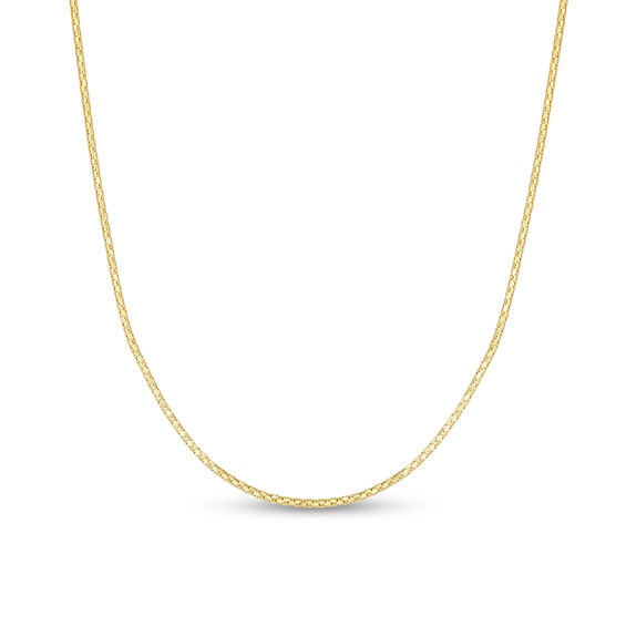 Adjustable 1.1mm Popcorn Chain Necklace in Hollow 14K Gold - 22"