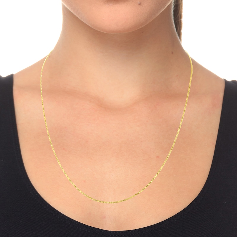 Main Image 2 of Adjustable 1.1mm Popcorn Chain Necklace in Hollow 14K Gold - 22"