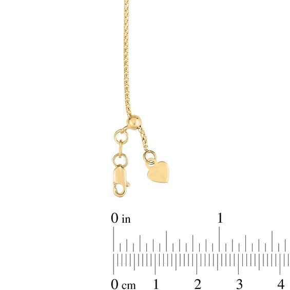 Adjustable 1.1mm Popcorn Chain Necklace in Hollow 14K Gold - 22"